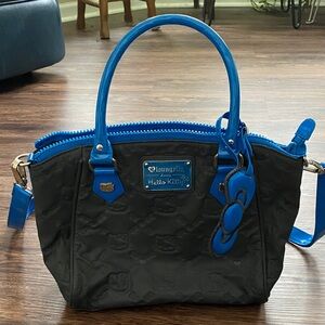 Loungefly Hello Kitty Black Satchel with Blue Accents